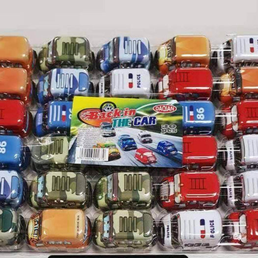 BACK IN THE CAR PUSH BACK TOYS 30PCS