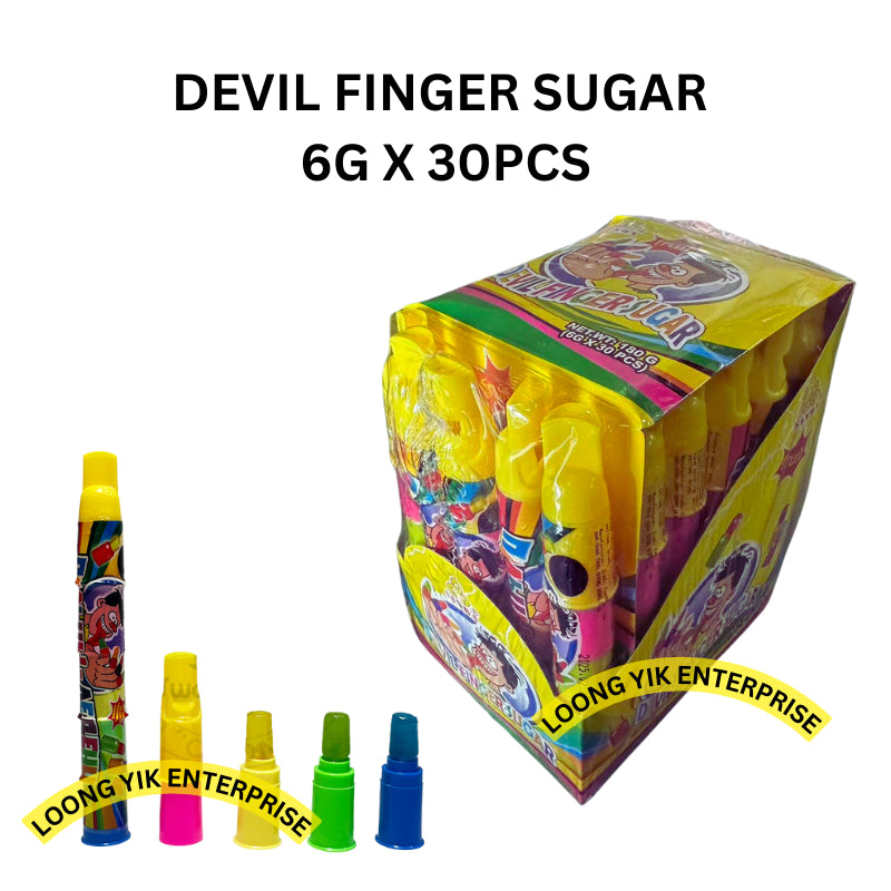 DEVIL FINGER SUGAR 6G X 30PCS HALAL WHISTLE SOUND MUSIC