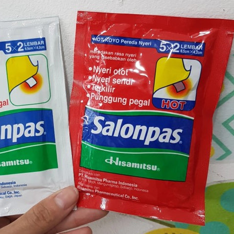 Salonpas Hot Koyo Hisamitsu Hot plaster 1Paket = 5Pcs Halal