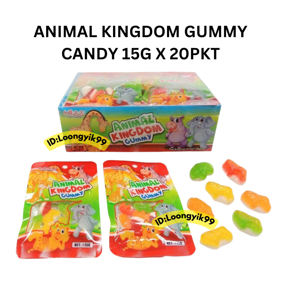 ANIMAL KINGDOM GUMMY CANDY 15G X 20PKT LOONGYIK99