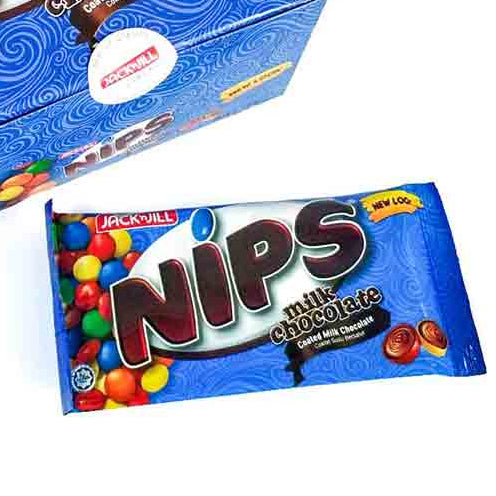 NIPS COATED MILK CHOCOLATE 70G X 12PACKS