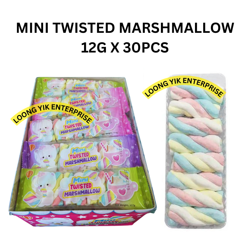 MINI TWISTED MARSHMALLOW 12G X 30PCS halal