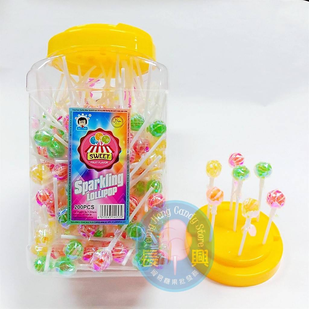 *Ready Stock* Hepin 200Pcs Lollipop Mini Lollipop Mixed Fruit Flavor (±3g x 200Pcs) FOOTBALL KOLA CO