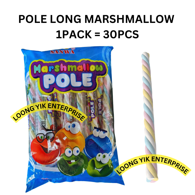 POLE LONG MARSHMALLOW 30PCS HALAL