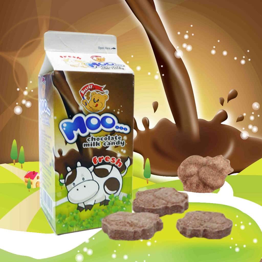 YLF BEARDY MOO MILK TABLET 30G X 12PCS CHOCOLATE CANDY (HALAL)