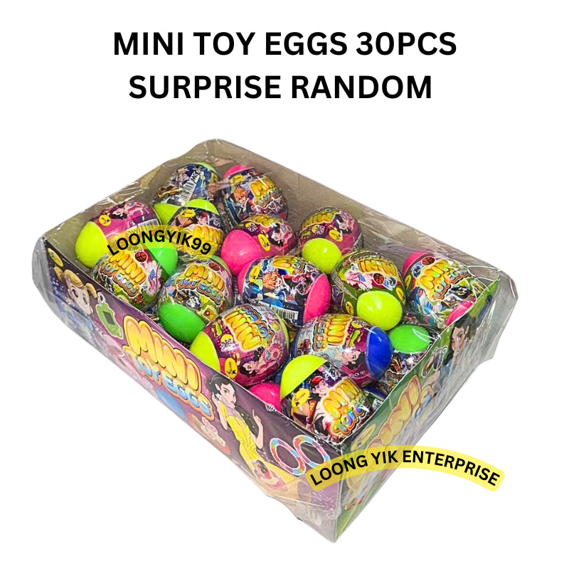 MINI TOY EGGS 30PCS SURPRISE RANDOM HALAL