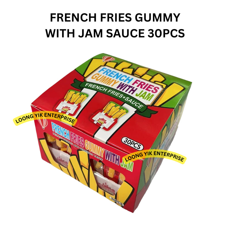 FRENCH FRIES GUMMY WITH JAM SAUCE 30PCS HALAL