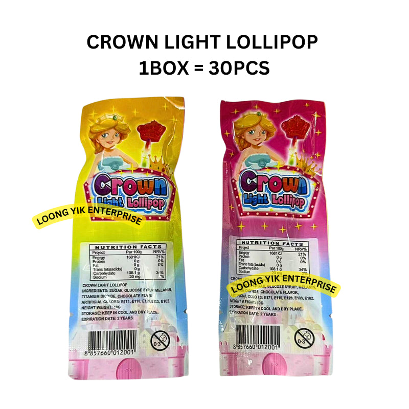 CROWN LIGHT LOLLIPOP 30PCS HALAL