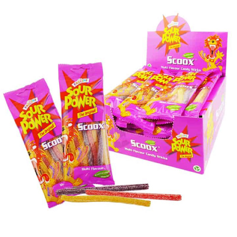 Beardy Sour Powder Stick Chewy Candy 40gm Multi Flavour Childhood Snack