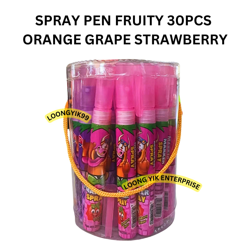 SPRAY PEN / TOOTHBRUSH SPRAY FRUITY FLAVOUR 30PCS ORANGE GRAPE STRAWBERRY