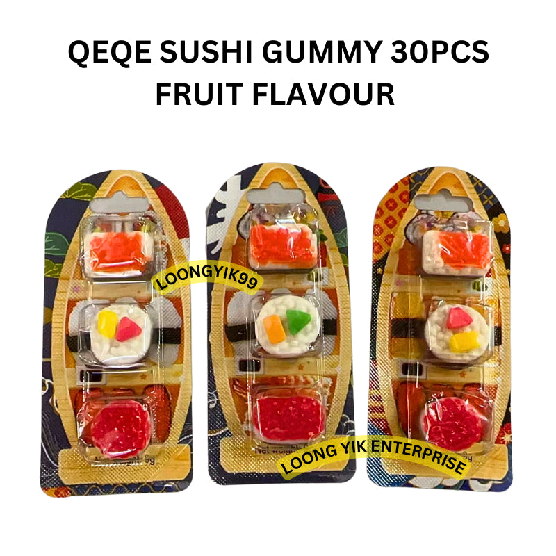 QEQE SUSHI GUMMY 30PCS FRUIT FLAVOUR HALAL