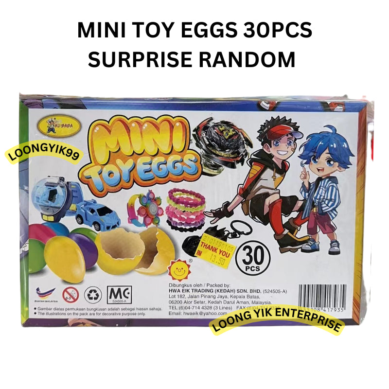 MINI TOY EGGS 30PCS SURPRISE RANDOM HALAL