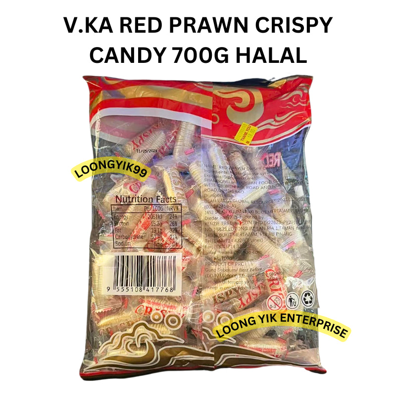 V.KA RED PRAWN CRISPY CANDY 700G HALAL