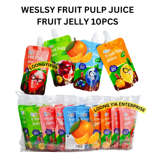 WESLSY FRUIT PULP JUICE 10PCS HALAL