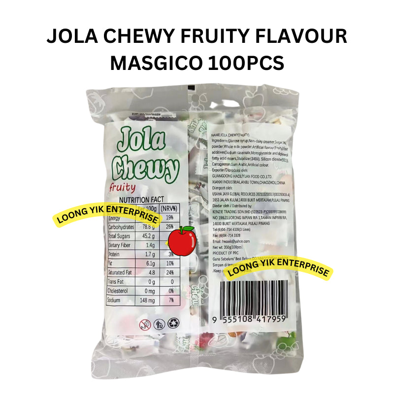 JOLA CHEWY FRUITY FLAVOUR MASGICO 100PCS