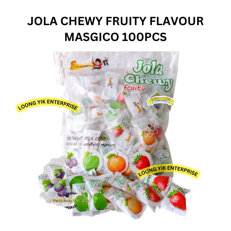 JOLA CHEWY FRUITY FLAVOUR MASGICO 100PCS