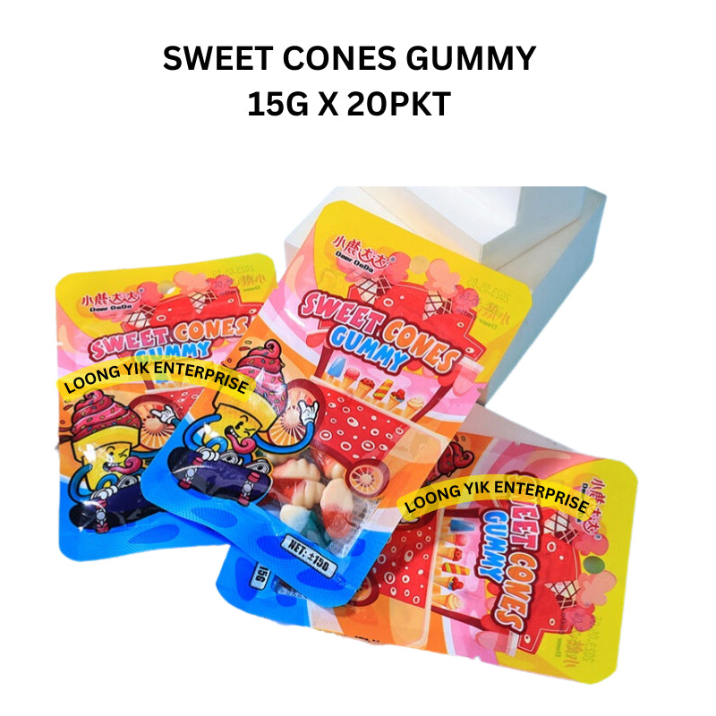 SWEET CONES GUMMY 15G X 20PKT HALAL