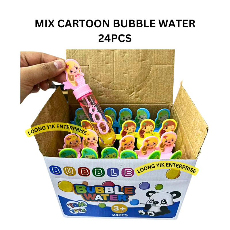 MIX CARTOON BUBBLE WATER 24PCS