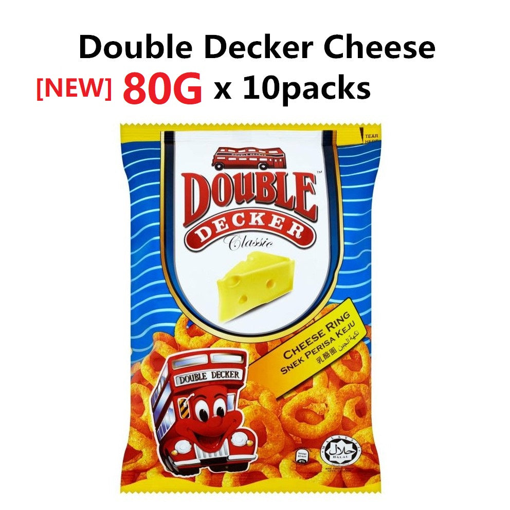 Double Decker Snack Cheese Keropok 80g x 10packs