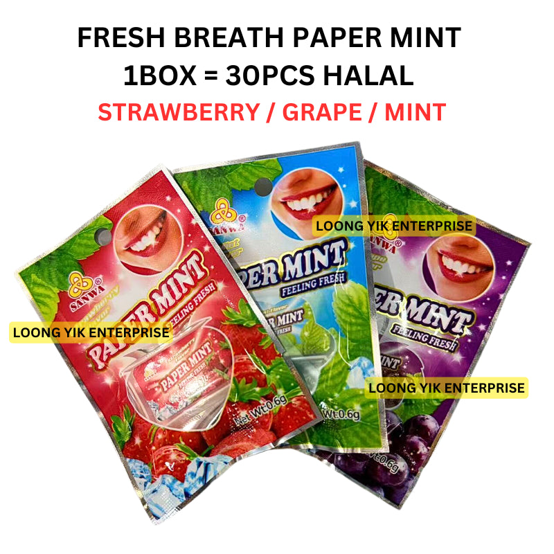 2x 🔥Halal🔥Fresh Papermint Mint Strawberry / Mint Classic flavour Childhood Malaysia 20 breath strips