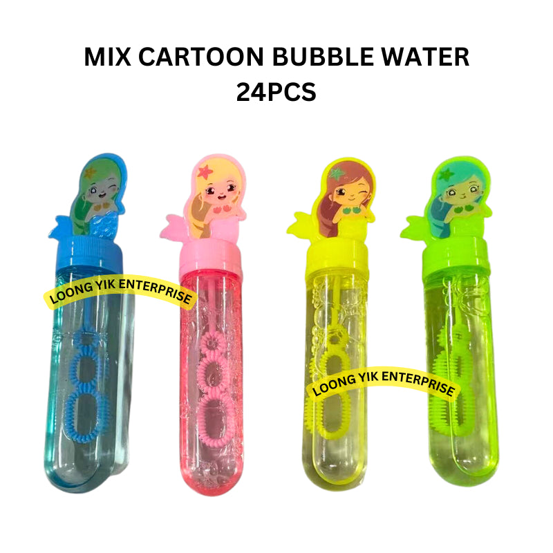 MIX CARTOON BUBBLE WATER 24PCS