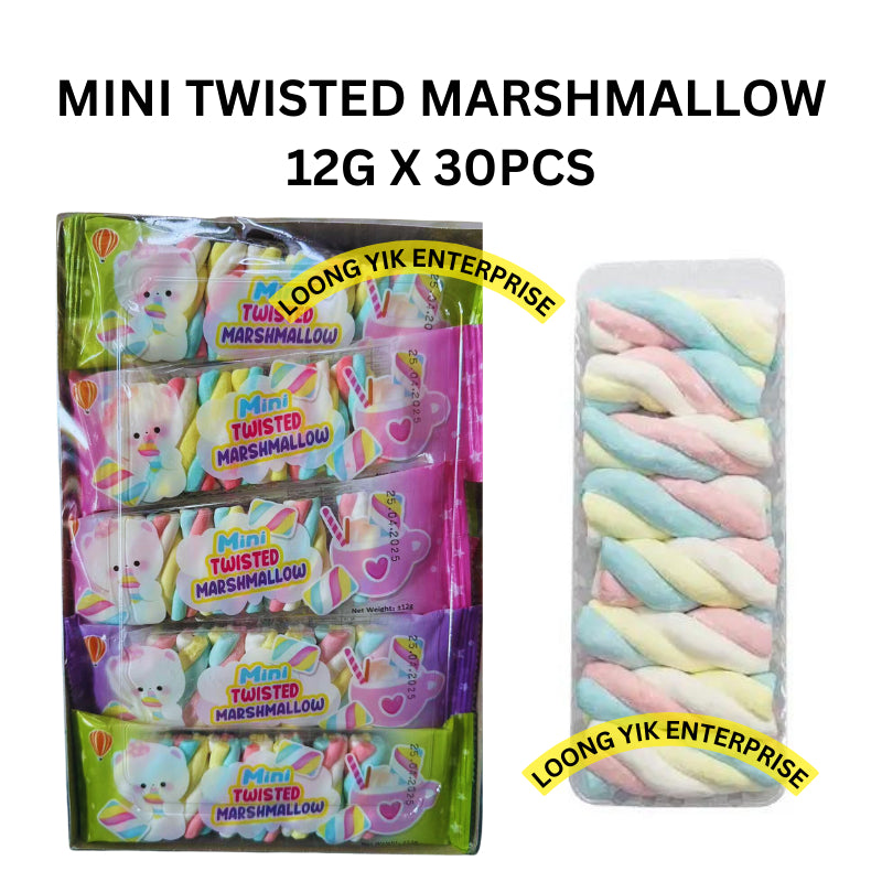 MINI TWISTED MARSHMALLOW 12G X 30PCS halal