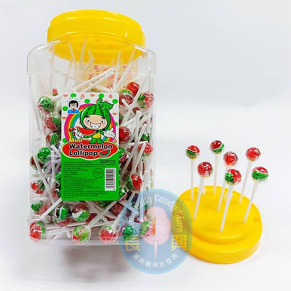 *Ready Stock* Hepin 200Pcs Lollipop Mini Lollipop Mixed Fruit Flavor (±3g x 200Pcs) FOOTBALL KOLA CO