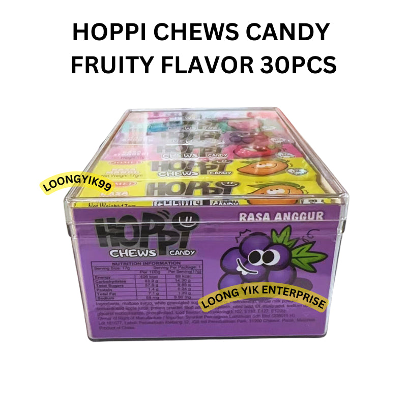 HOPPI CHEWS CANDY FRUITY FLAVOR 30PCS