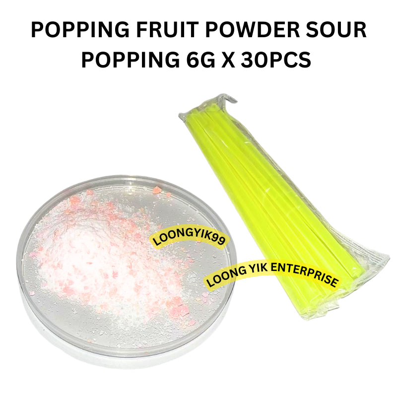 POPPING FRUIT POWDER SOUR POPPING 6G X 30PCS HALAL