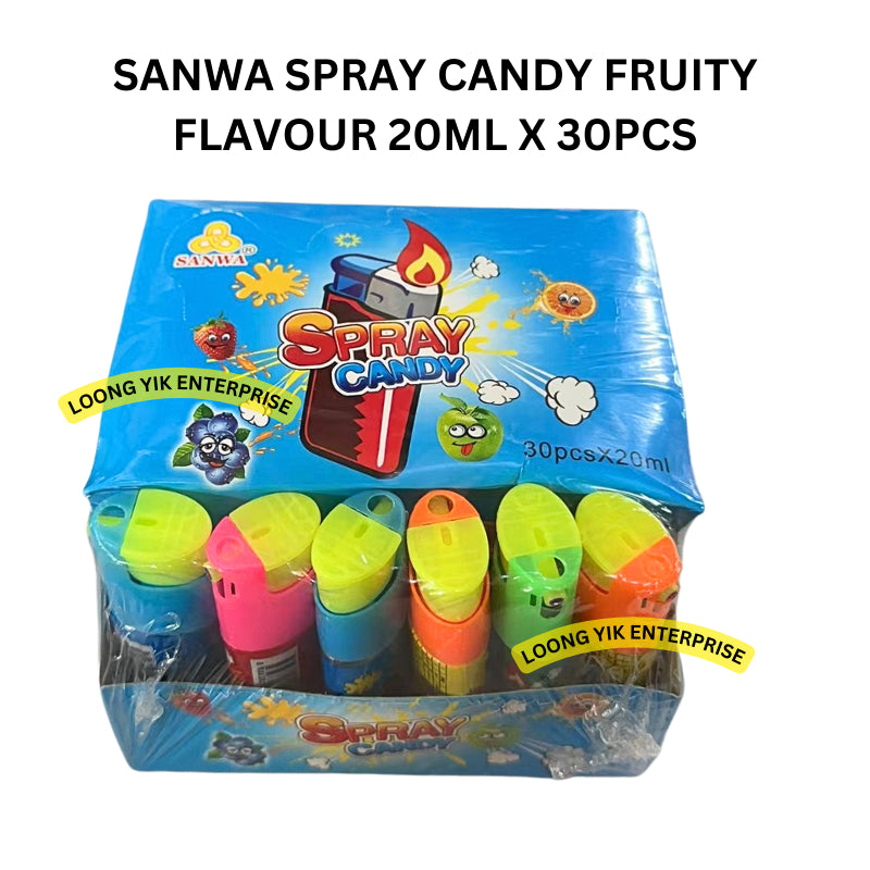 SANWA SPRAY CANDY FRUITY FLAVOUR 20ML X 30PCS HALAL