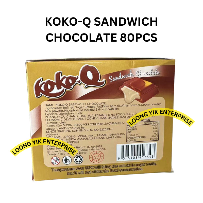 KOKO-Q SANDWICH CHOCOLATE 80PCS HALAL