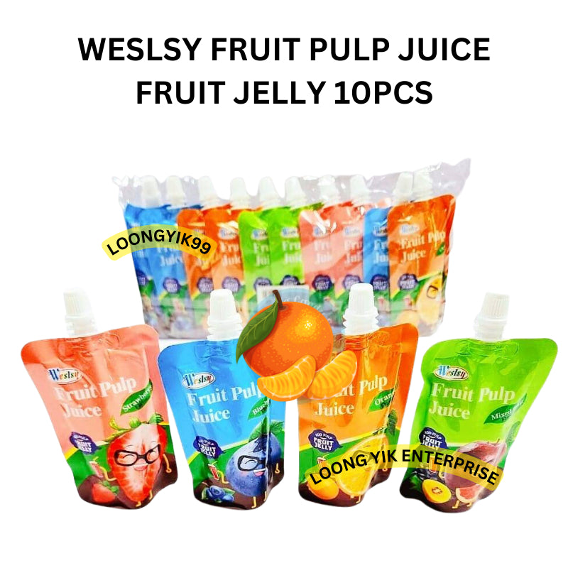 WESLSY FRUIT PULP JUICE 10PCS HALAL