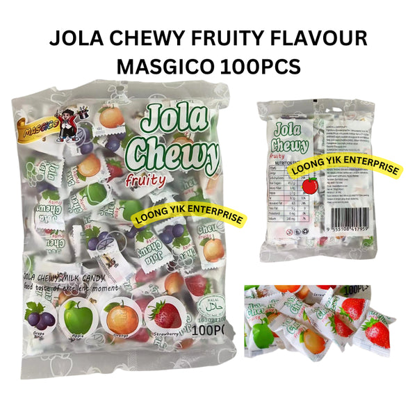 JOLA CHEWY FRUITY FLAVOUR MASGICO 100PCS