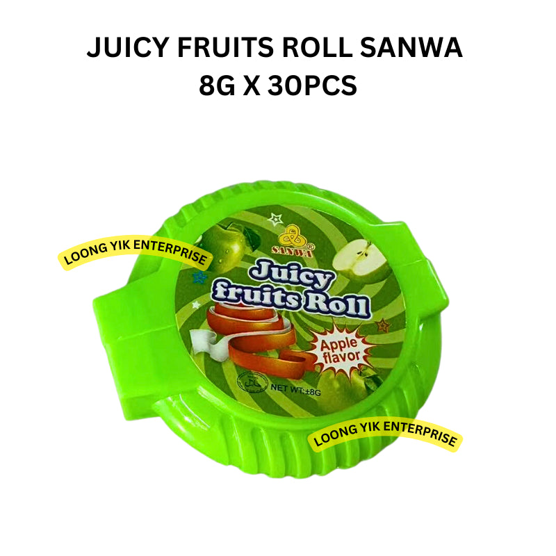 JUICY FRUITS ROLL SANWA 8G X 30PCS HALAL