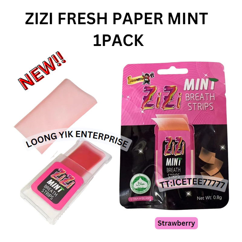 Fresh Paper Mint Breath Strips 1Box = 20Pack ZIZI Brand Halal Masgico Loongyik99