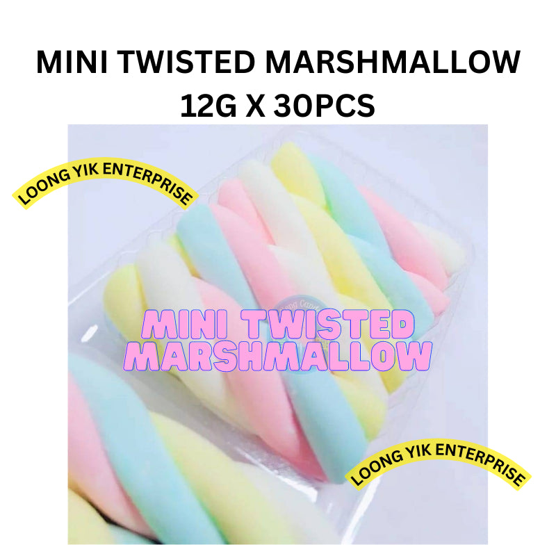 MINI TWISTED MARSHMALLOW 12G X 30PCS halal