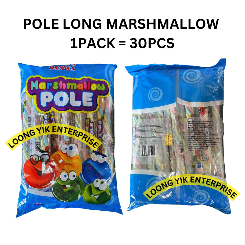 POLE LONG MARSHMALLOW 30PCS HALAL