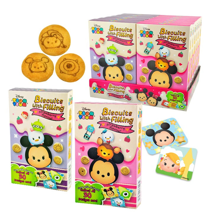 YLF BISCUITS WITH FILLINGS 30G/32G X 12BOXES ( TSUM TSUM / MY LITTLE PONY ) HALAL