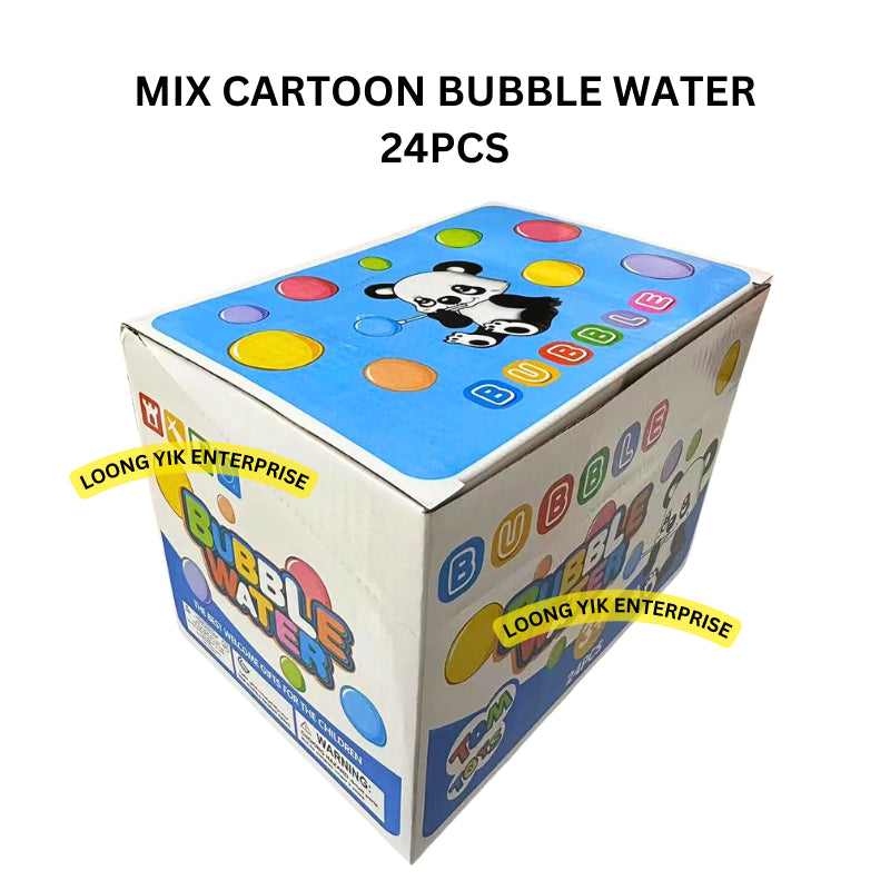 MIX CARTOON BUBBLE WATER 24PCS