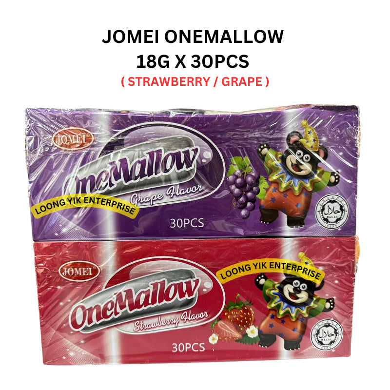 JOMEI ONEMALLOW 18G X 30PCS ( STRAWBERRY / GRAPE ) halal