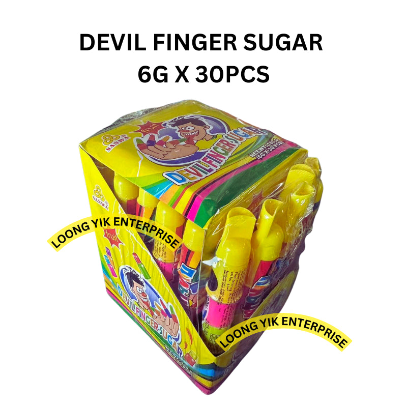 DEVIL FINGER SUGAR 6G X 30PCS HALAL WHISTLE SOUND MUSIC