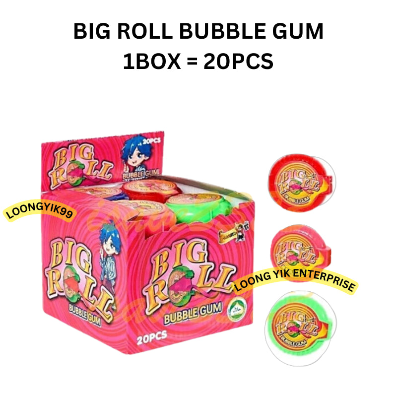 BIG ROLL BUBBLE GUM 20PCS (Gula Getah)