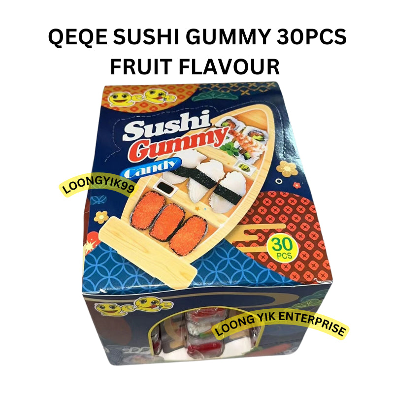 QEQE SUSHI GUMMY 30PCS FRUIT FLAVOUR HALAL