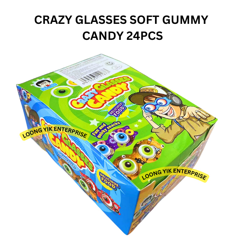 CRAZY GLASSES SOFT GUMMY CANDY 24PCS HALAL DOUBLE GUMMY