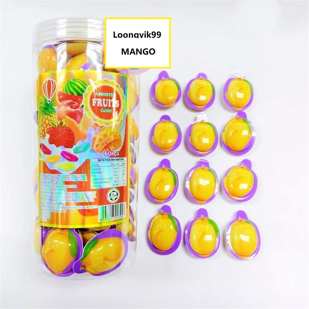 *Viral TikTok* Fresh Candy 60Pcs MUSANG KING / PEACH / STRAWBERRY GUMMY CANDY 60PCS HALAL JAJAN VIRAL