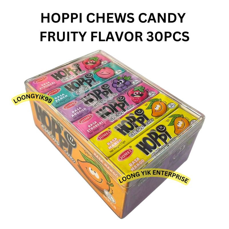 HOPPI CHEWS CANDY FRUITY FLAVOR 30PCS