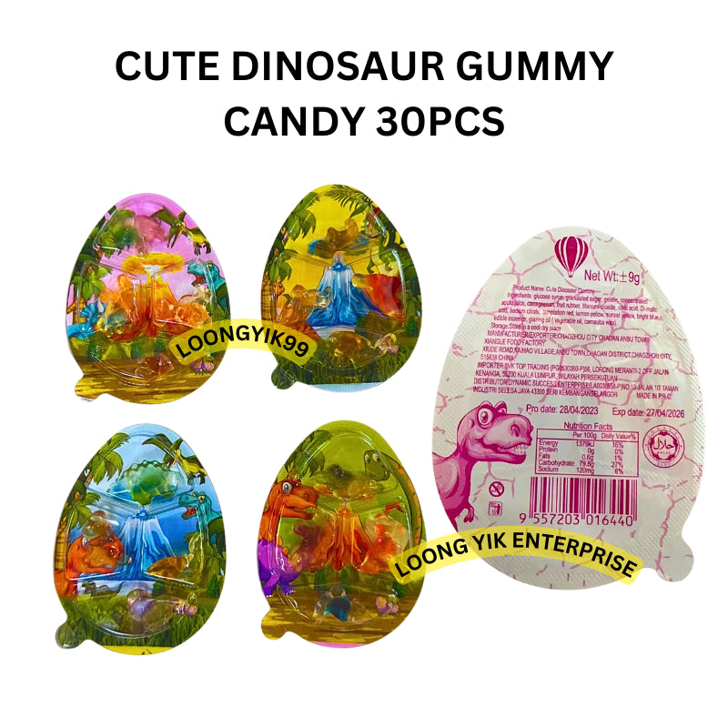 CUTE DINOSAUR GUMMY CANDY 30PCS