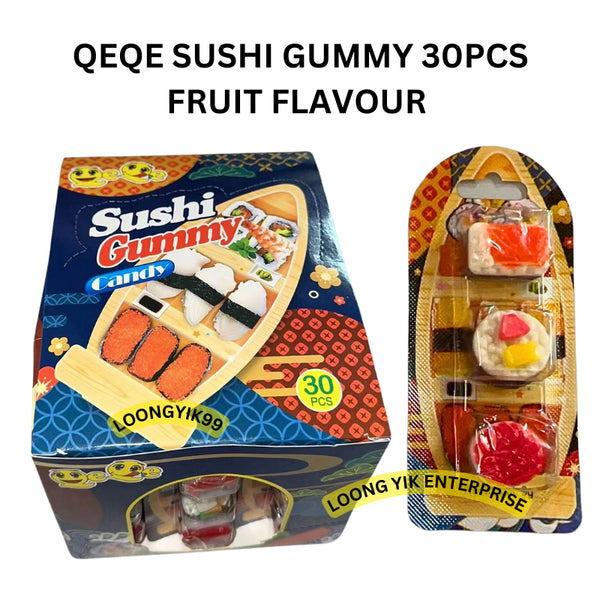 QEQE SUSHI GUMMY 30PCS FRUIT FLAVOUR HALAL