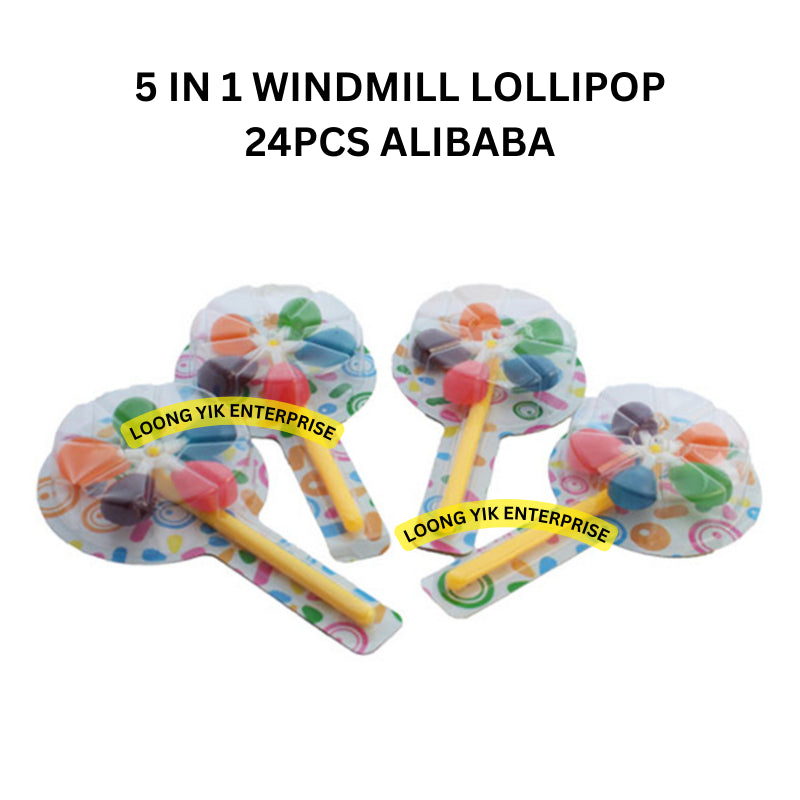 5 IN 1 WINDMILL LOLLIPOP 24PCS ALIBABA HALAL