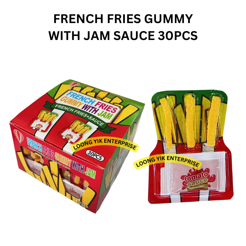 FRENCH FRIES GUMMY WITH JAM SAUCE 30PCS HALAL